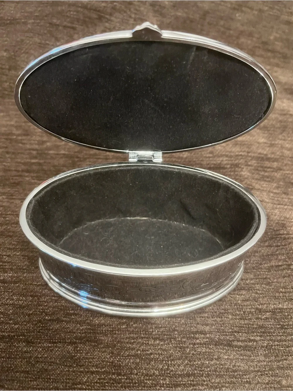 Harley-Davidson Silver Decorative Oval Trinket Box